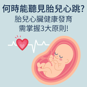 什麼時候可以聽到胎兒心跳，胎兒心臟健康發育原則
