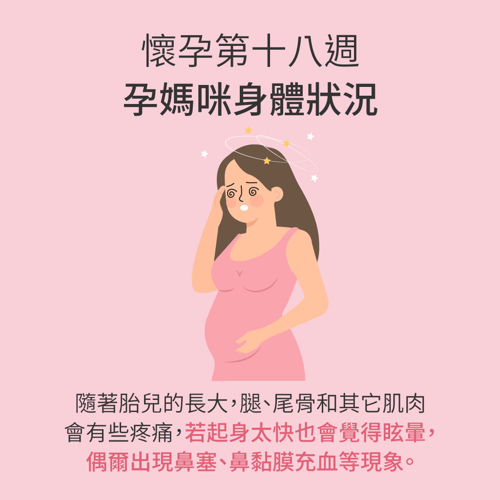 懷孕第18週媽媽身體狀況