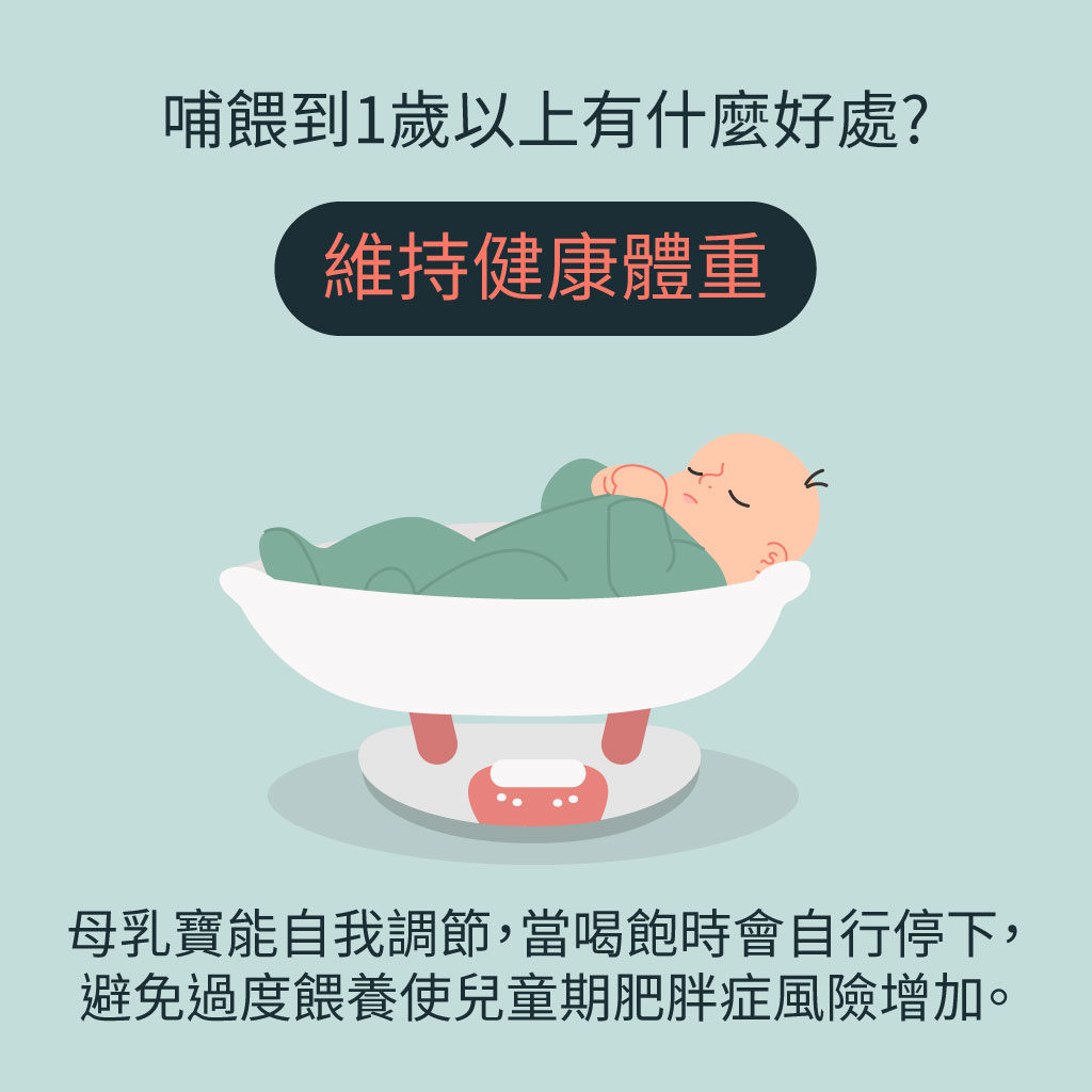 母乳讓寶寶維持健康體重