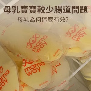 母乳寶寶較少腸道問題