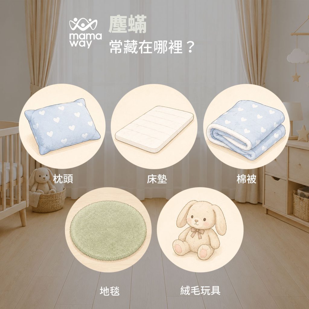 防蟎清潔寢具清潔與濕度控制是寶寶過敏日常環境管理重點