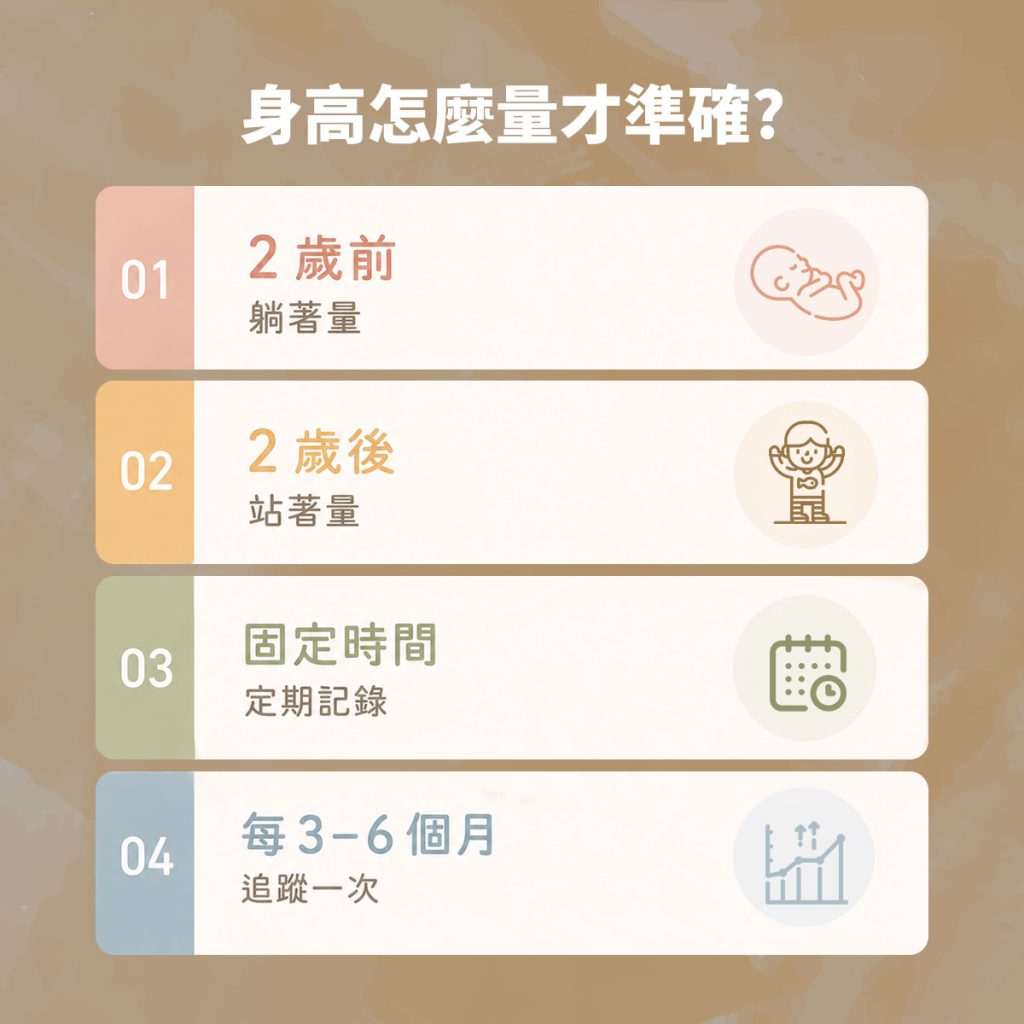 寶寶身高測量2歲前躺著量2歲後站著量並固定時間定期記錄