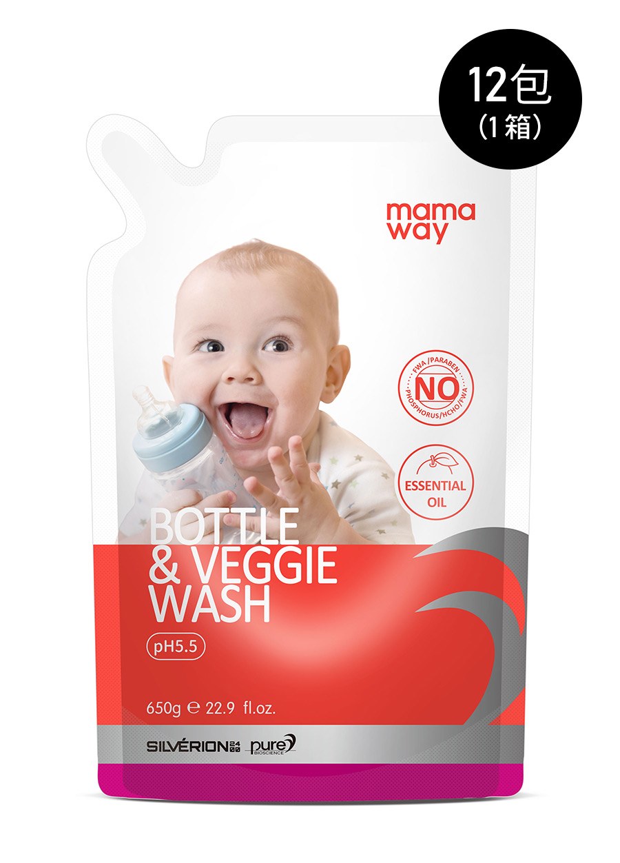 奶瓶蔬果洗潔精(650g補充包)12包