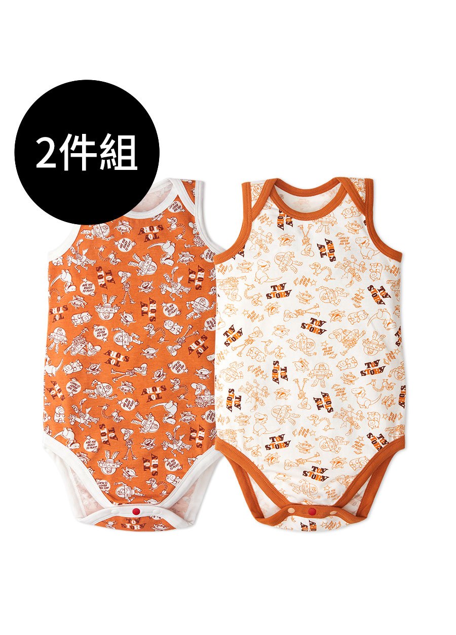 BABY Q彈棉質無袖包屁衣(2入)-玩具總動員
