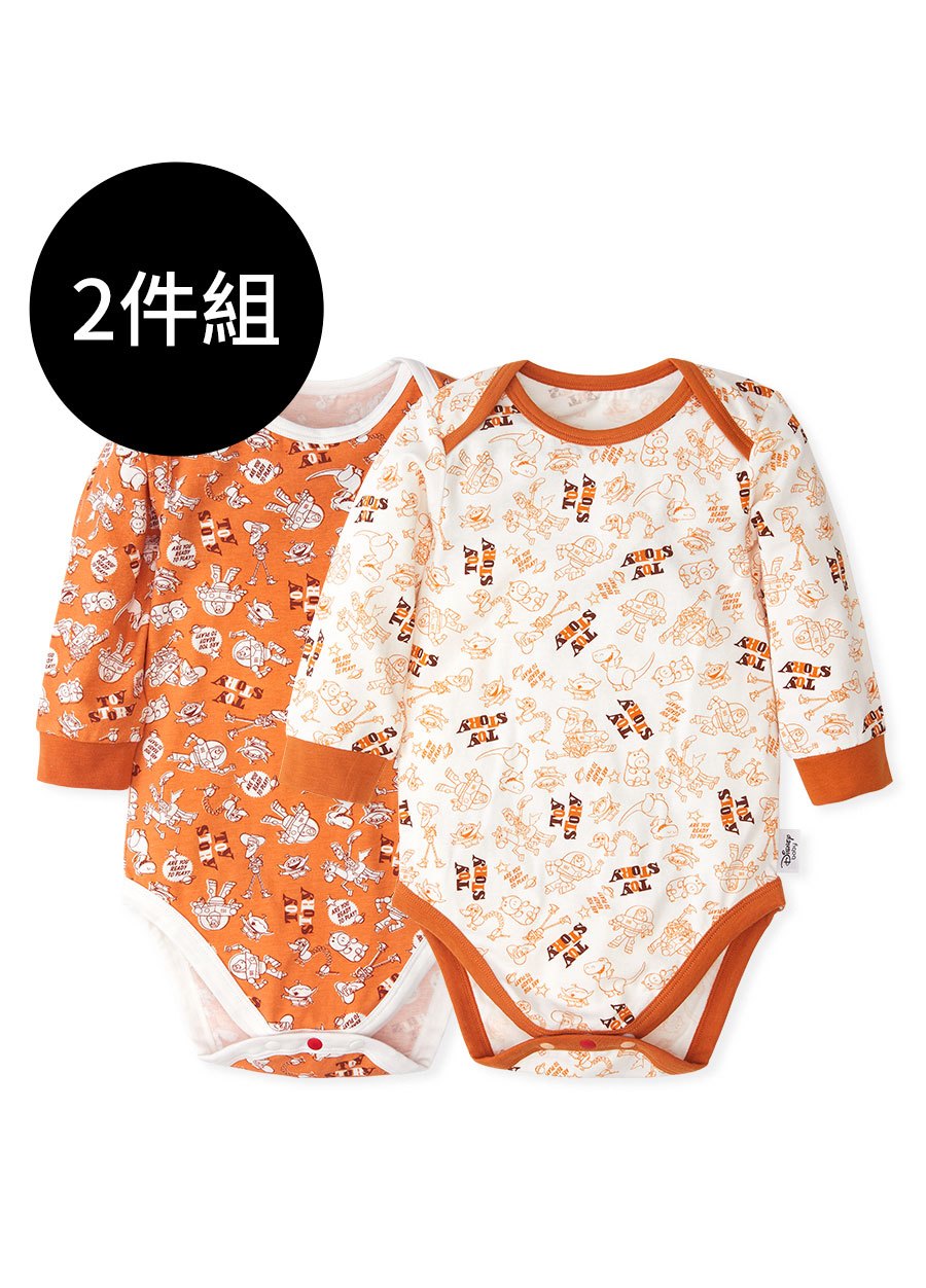 BABY Q彈棉質長袖包屁衣(2入)-玩具總動員