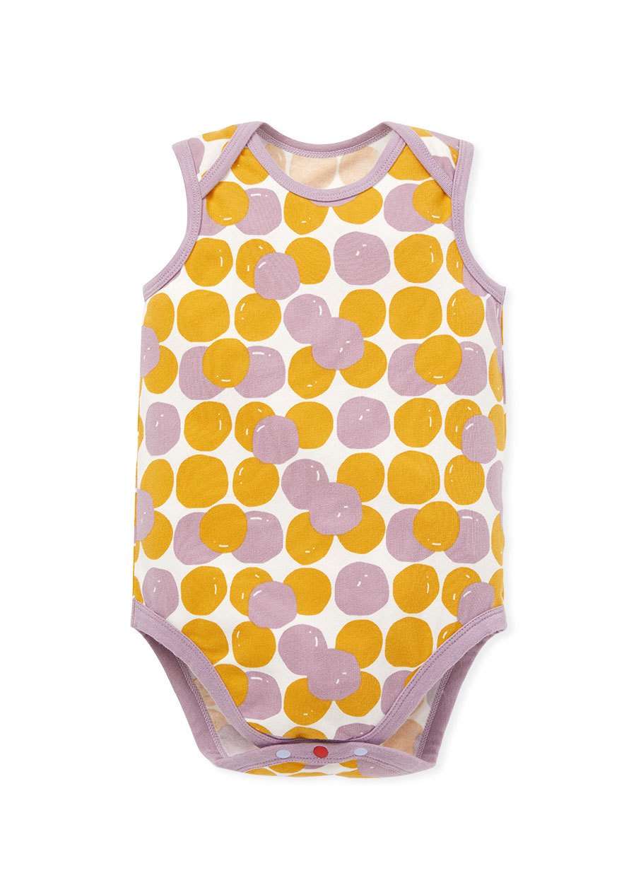 BABY Q彈棉質無袖包屁衣(2入)-芋圓