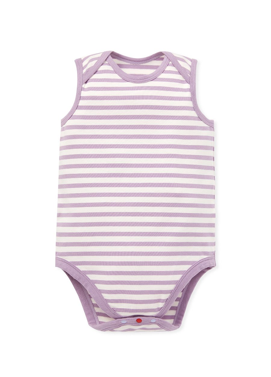 BABY Q彈棉質無袖包屁衣(2入)-芋圓