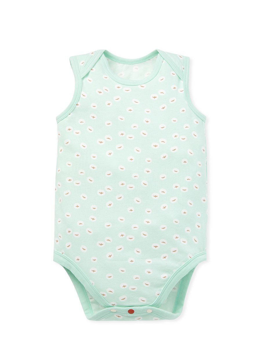 BABY Q彈棉質無袖包屁衣(2入)-薏仁