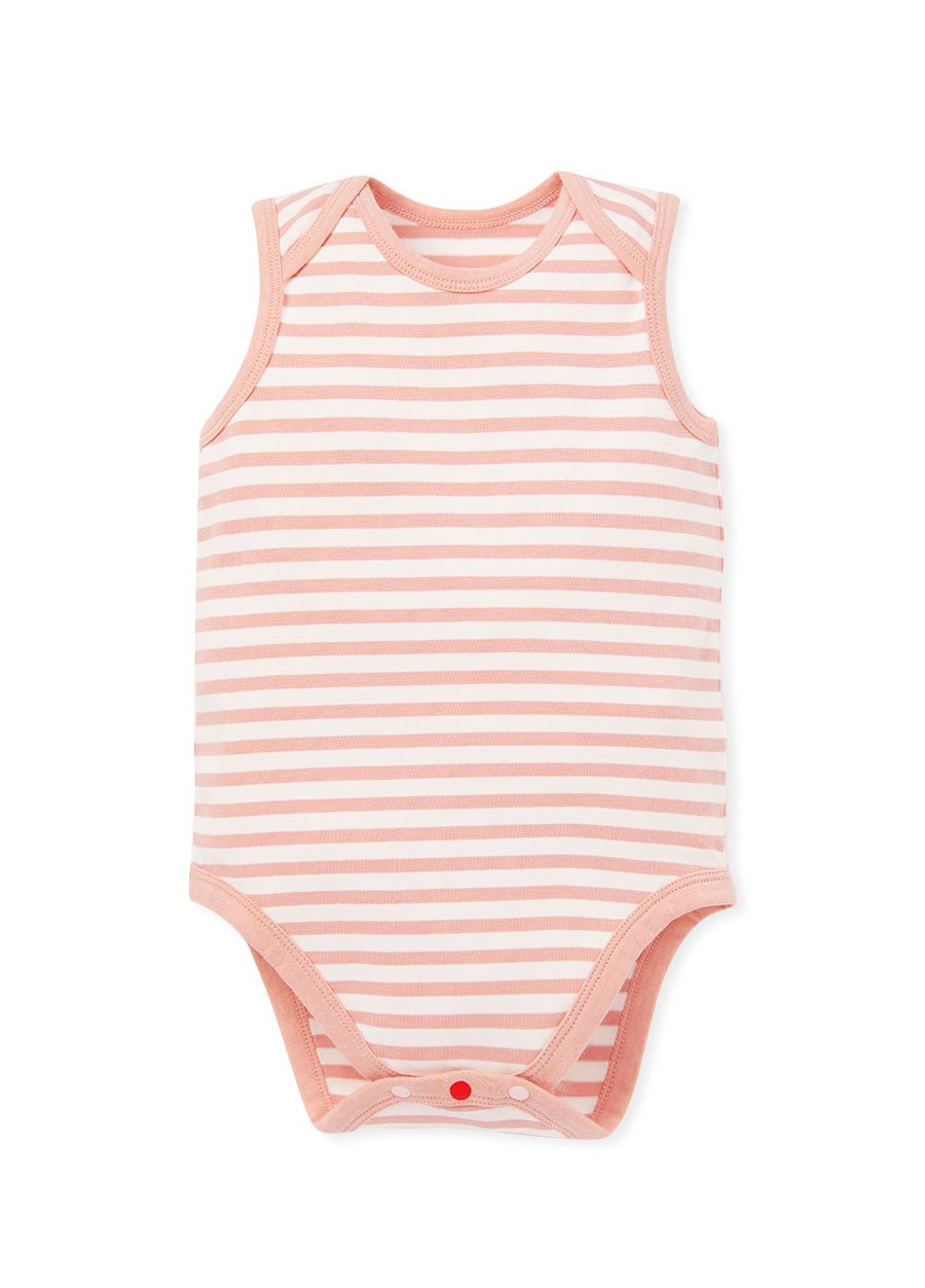 BABY Q彈棉質無袖包屁衣(2入)-仙草