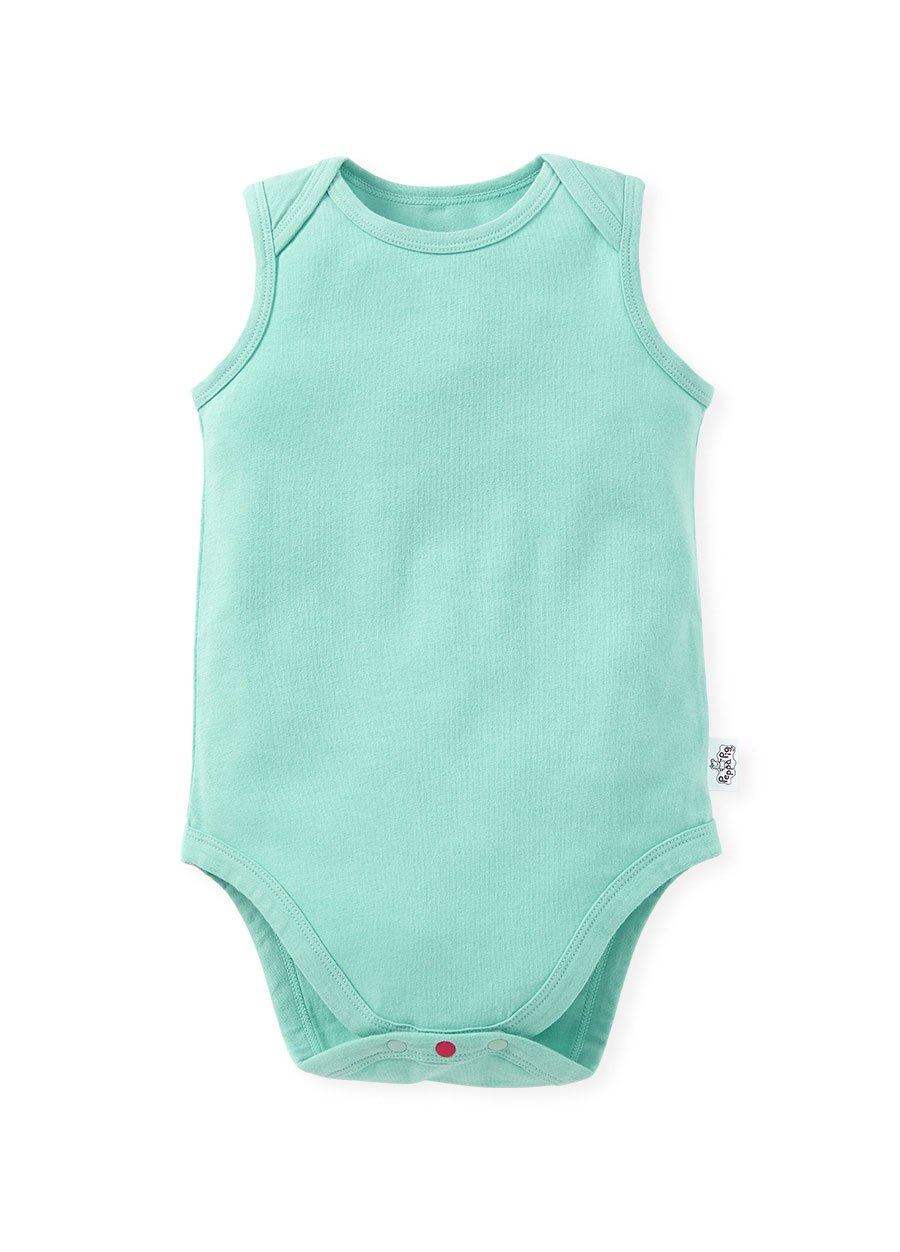 BABY Q彈棉質無袖包屁衣(2入)-線稿佩佩豬