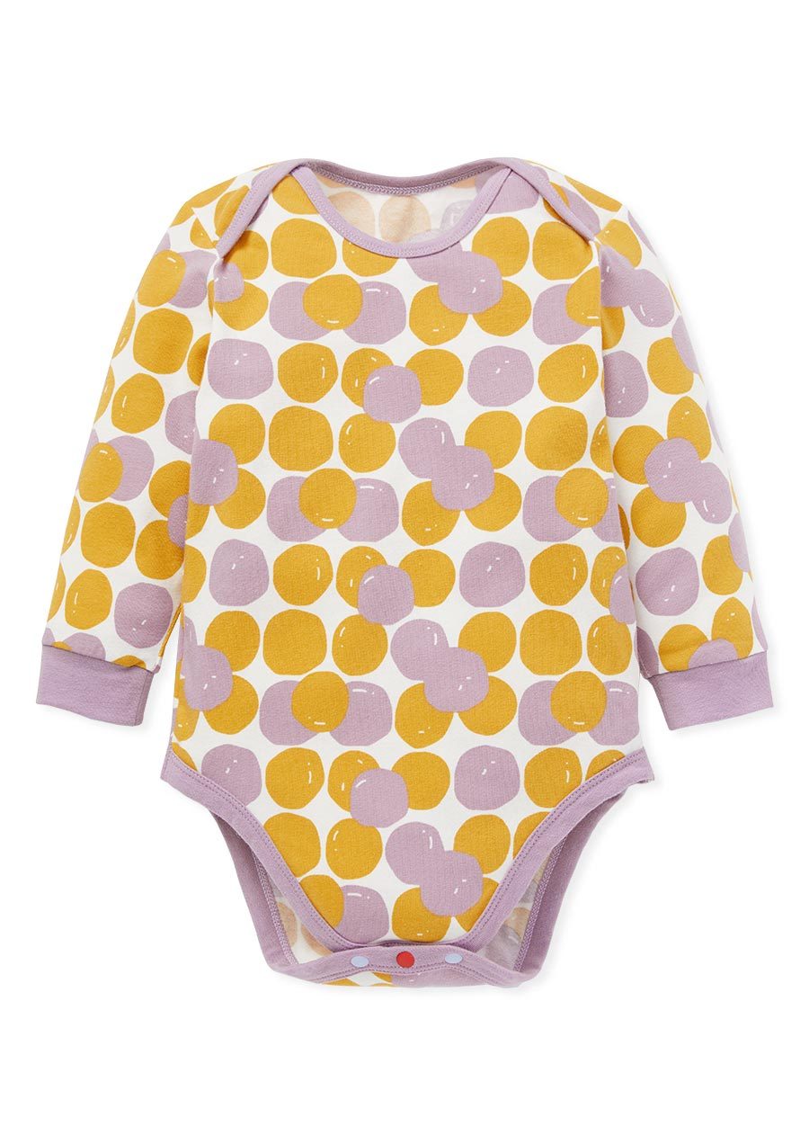 BABY Q彈棉質長袖包屁衣(2入)-芋圓