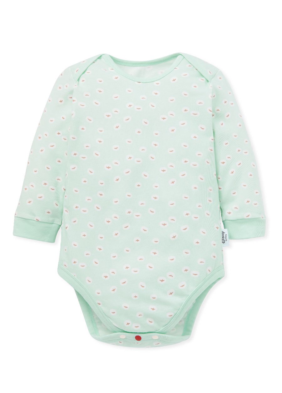 BABY Q彈棉質長袖包屁衣(2入)-薏仁