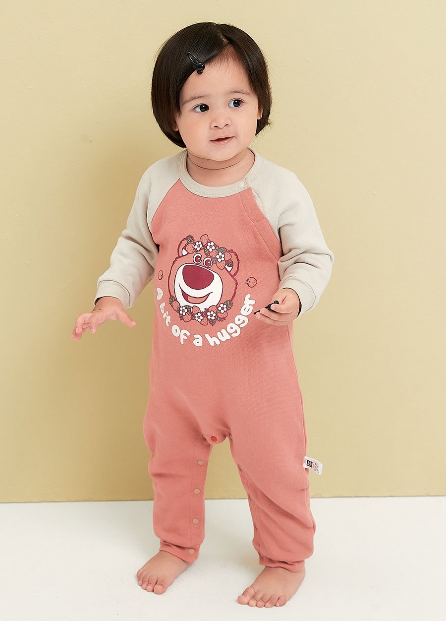 BABY迪士尼毛圈長袖連身衣-熊抱哥