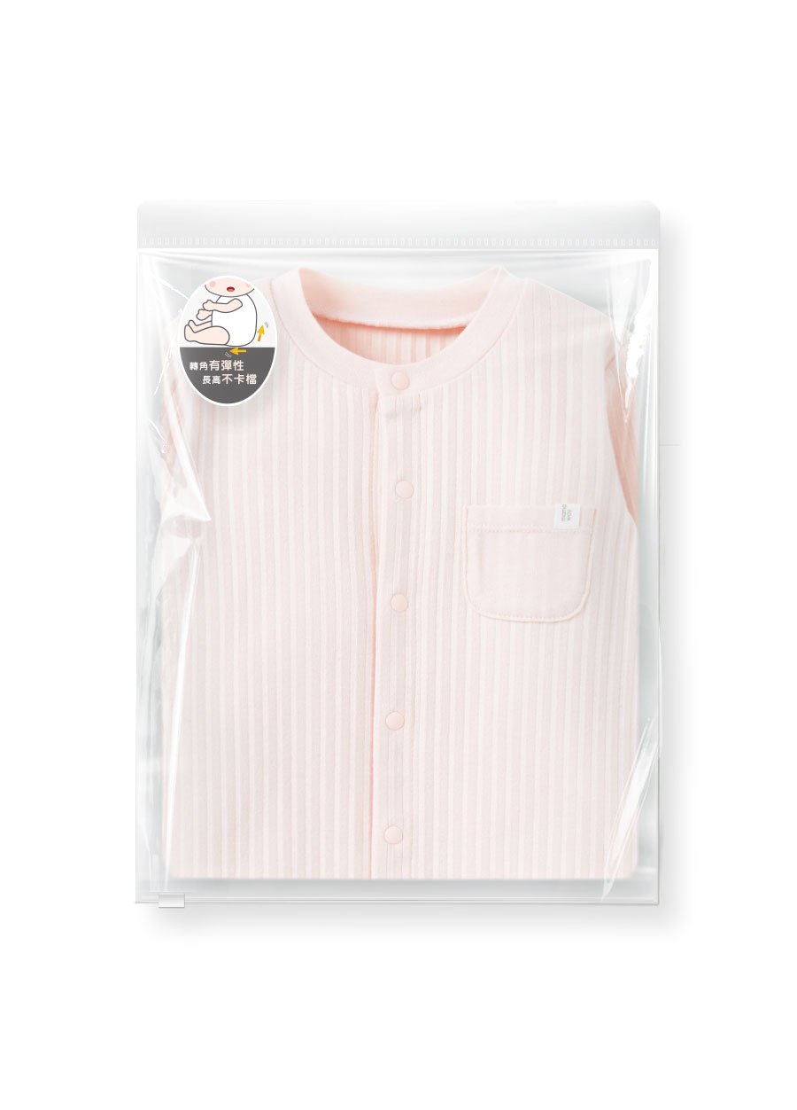 BABY百褶羅紋長袖連身衣