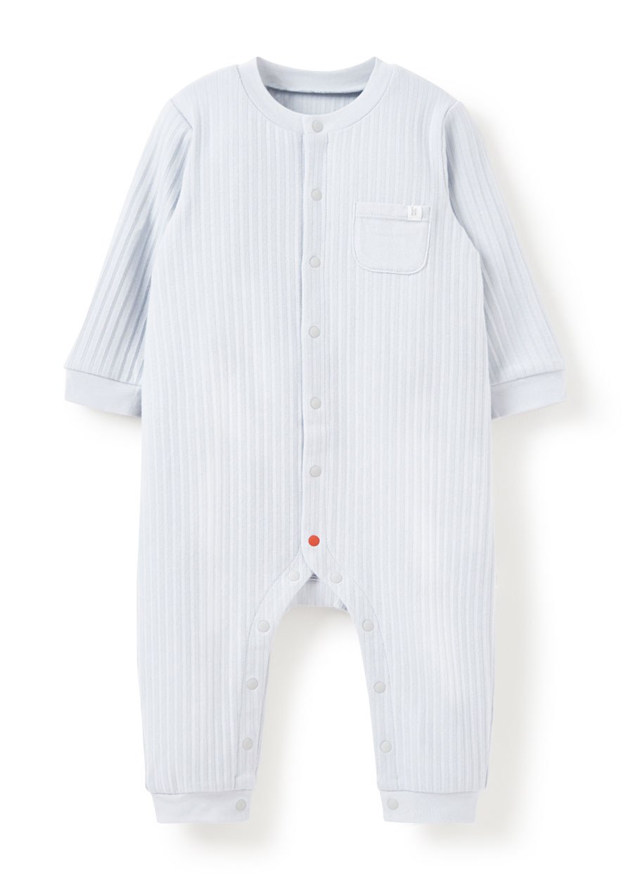 BABY百褶羅紋長袖連身衣