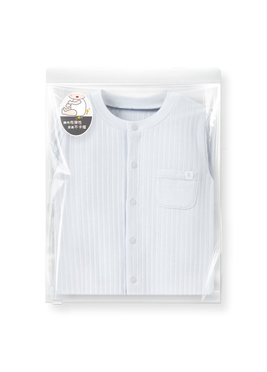 BABY百褶羅紋長袖連身衣