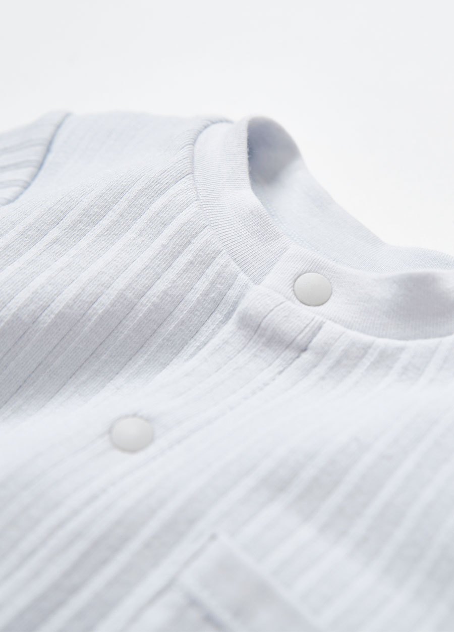 BABY百褶羅紋長袖連身衣