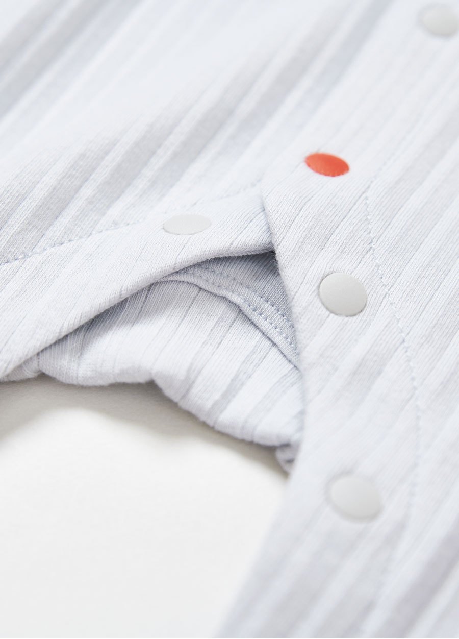 BABY百褶羅紋長袖連身衣