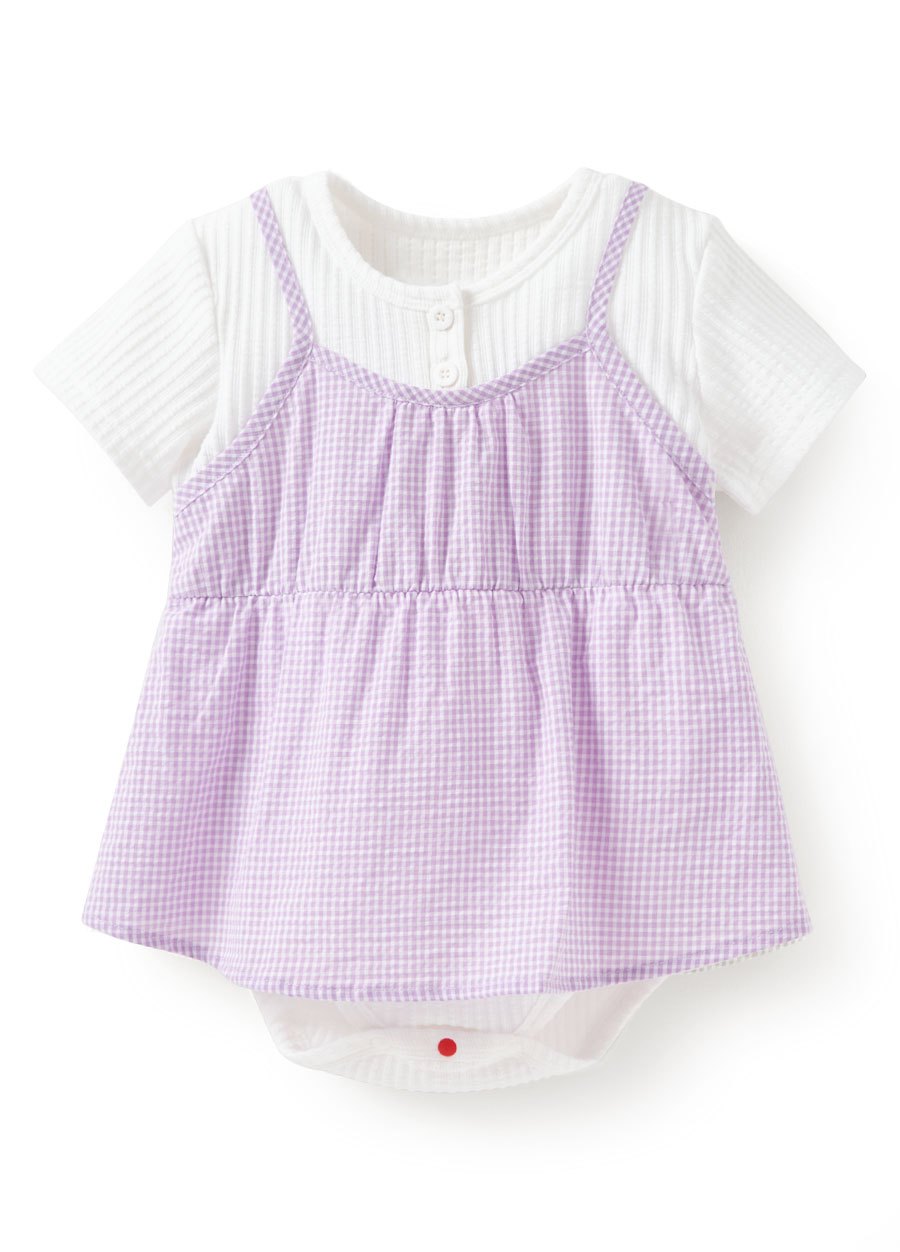 BABY假兩件吊帶包屁洋裝