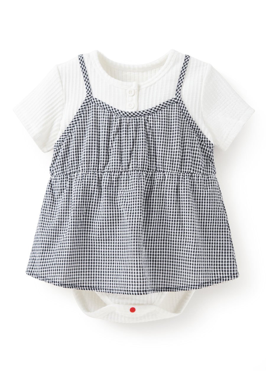 BABY假兩件吊帶包屁洋裝