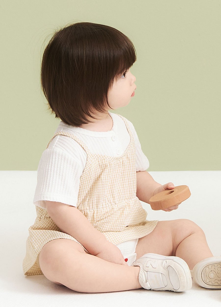 BABY假兩件吊帶包屁洋裝