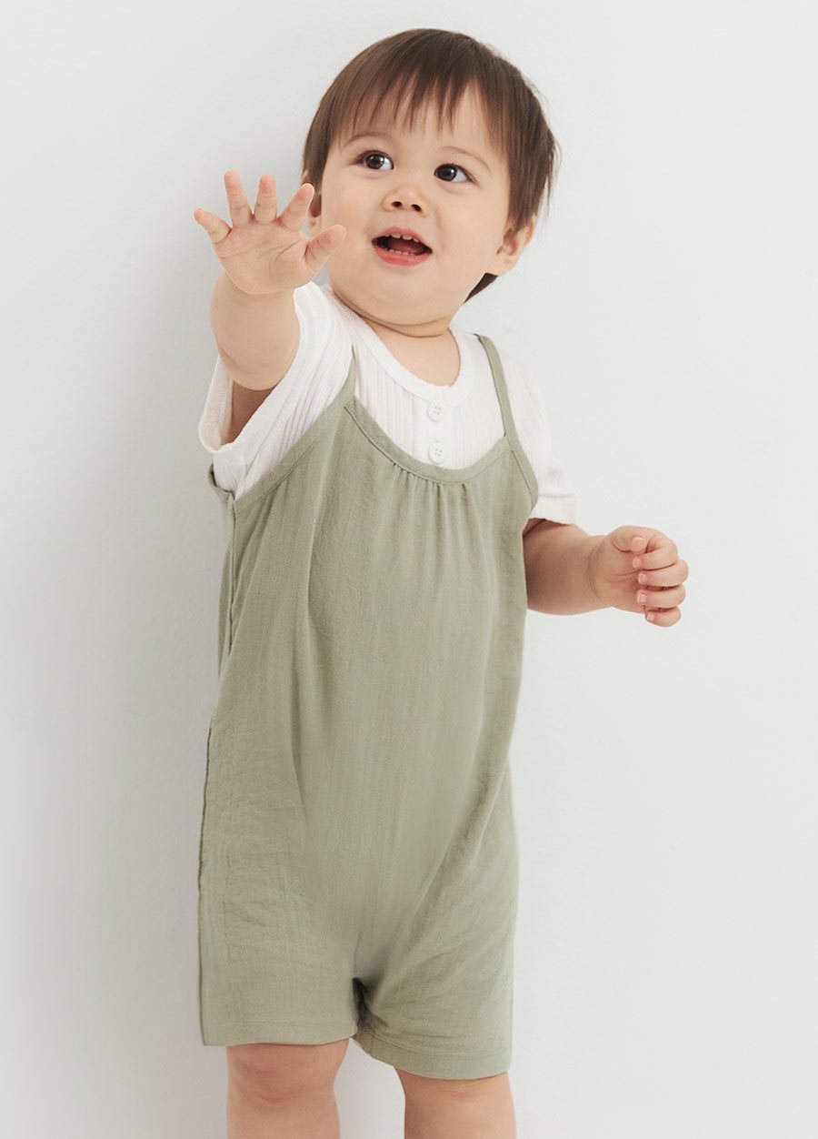 BABY假兩件連身包屁衣