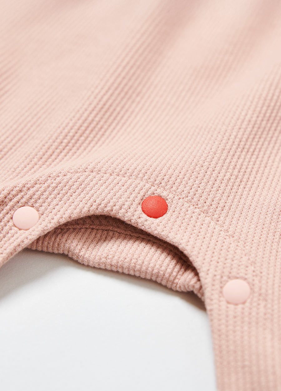 BABY華夫格連身吊帶褲