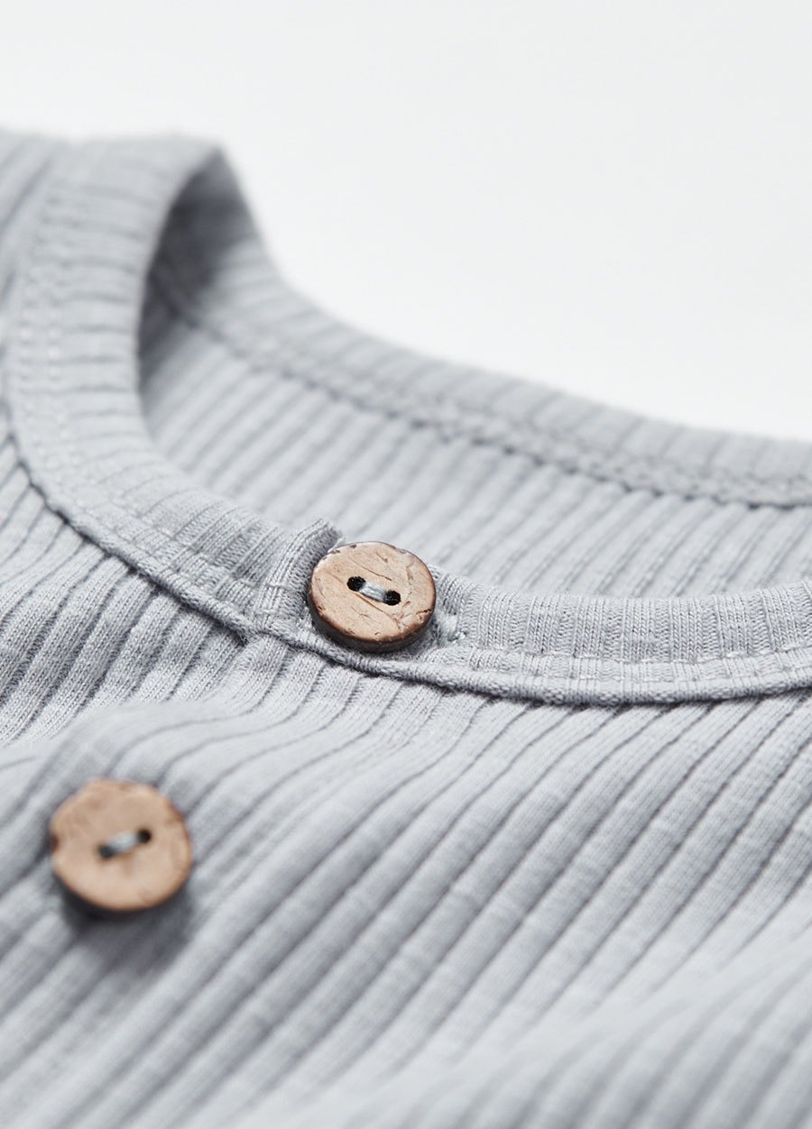 BABY坑條連身包屁衣