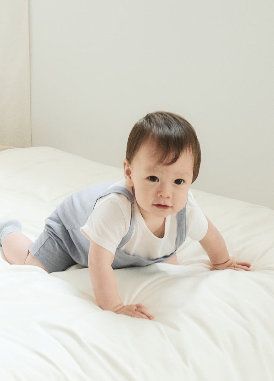 BABY假兩件吊帶連身包屁衣