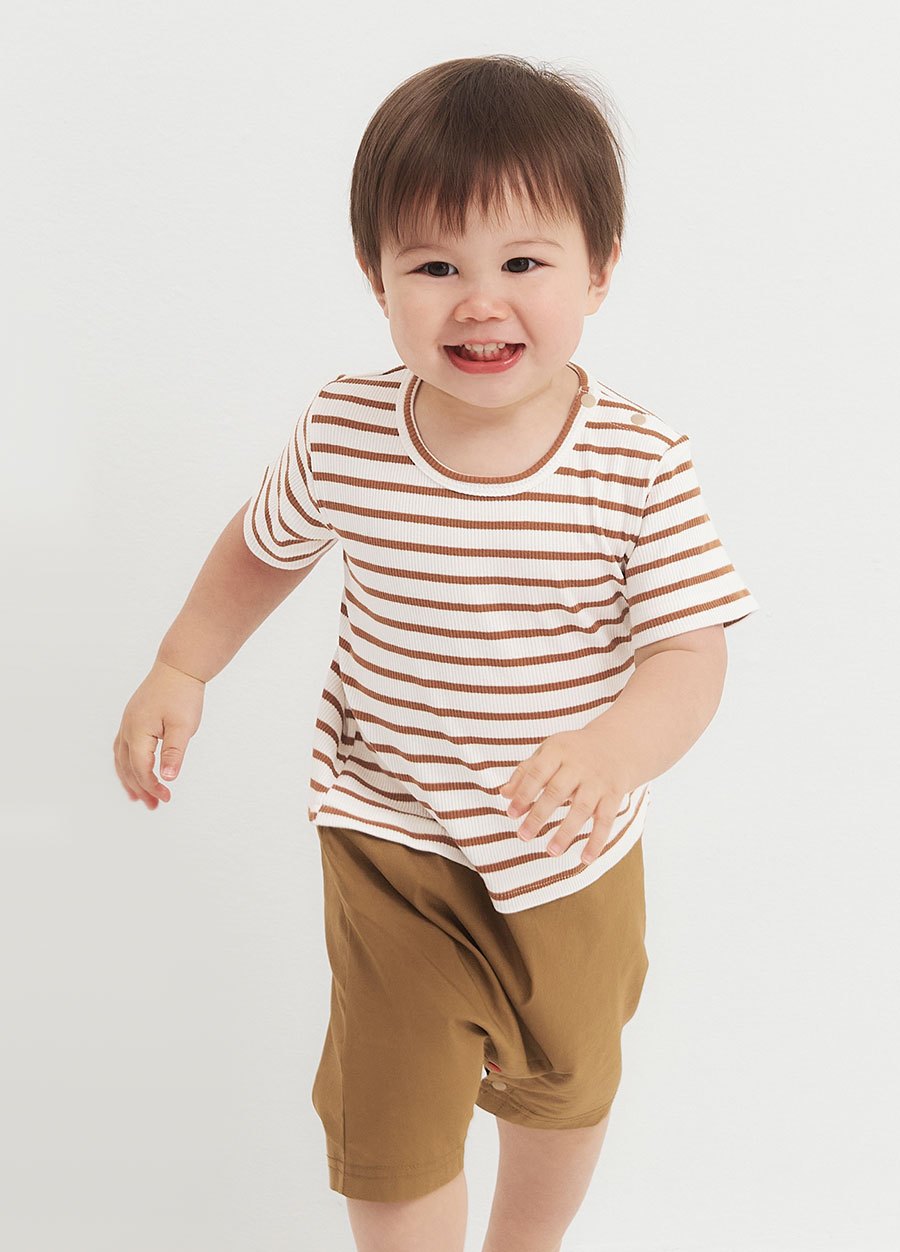 BABY 假兩件剪接連身包屁衣