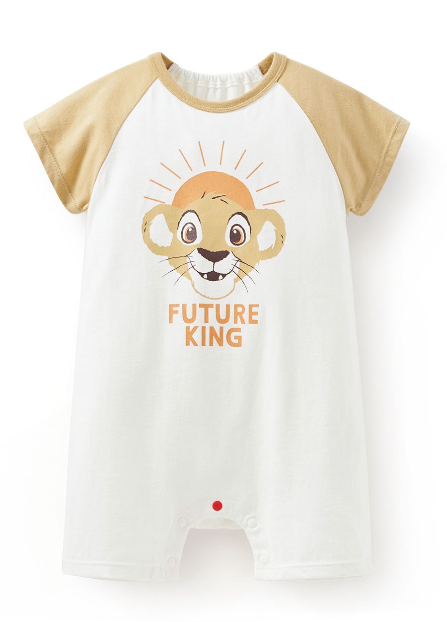 BABY迪士尼棉質拉克蘭連身包屁衣-獅子王