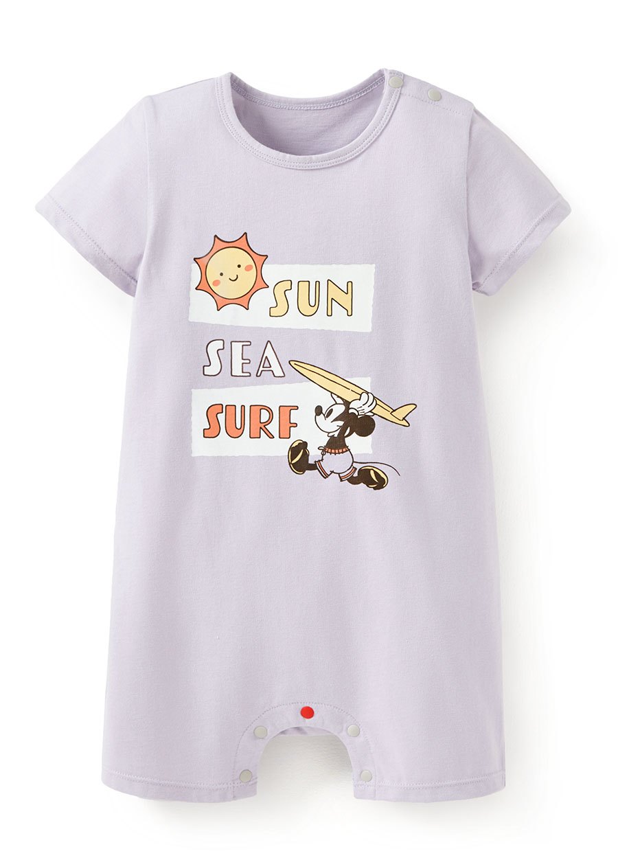 BABY迪士尼棉質連身包屁衣-夏日米奇