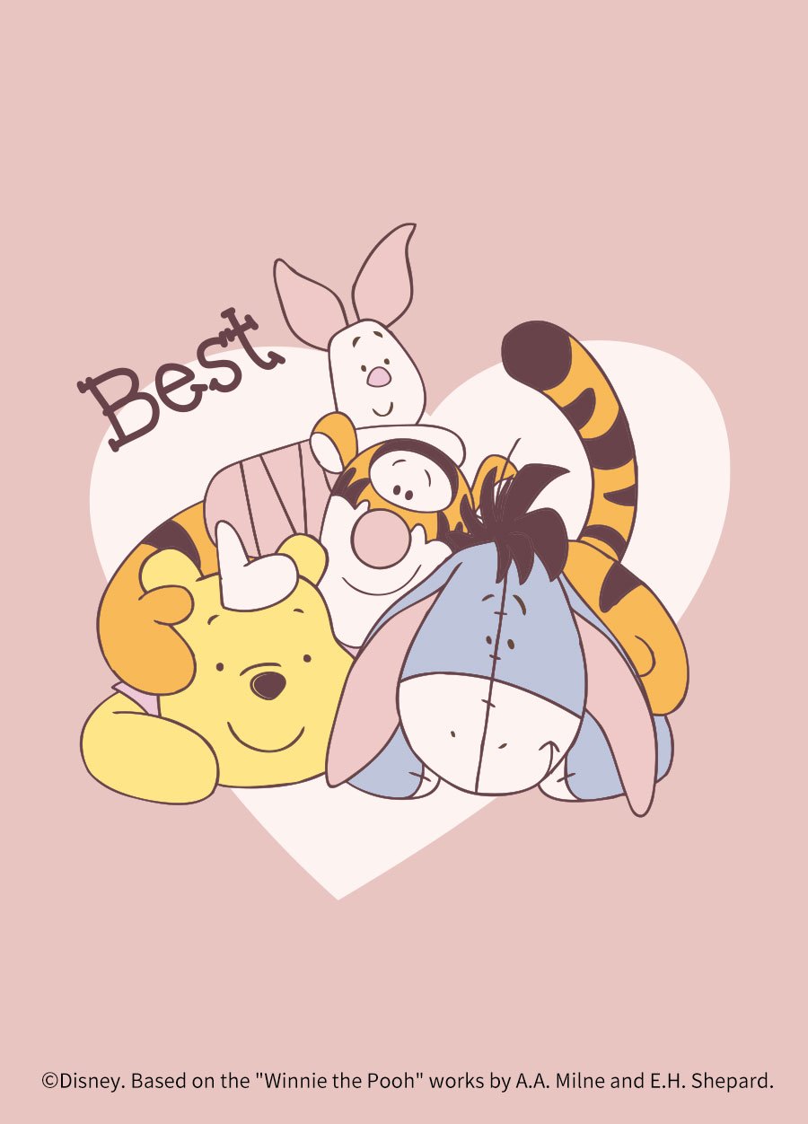 BABY 迪士尼棉質連身包屁衣-維尼與好朋友