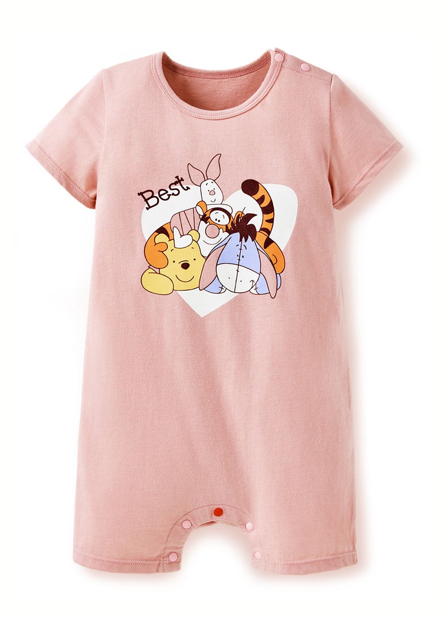 BABY 迪士尼棉質連身包屁衣-維尼與好朋友