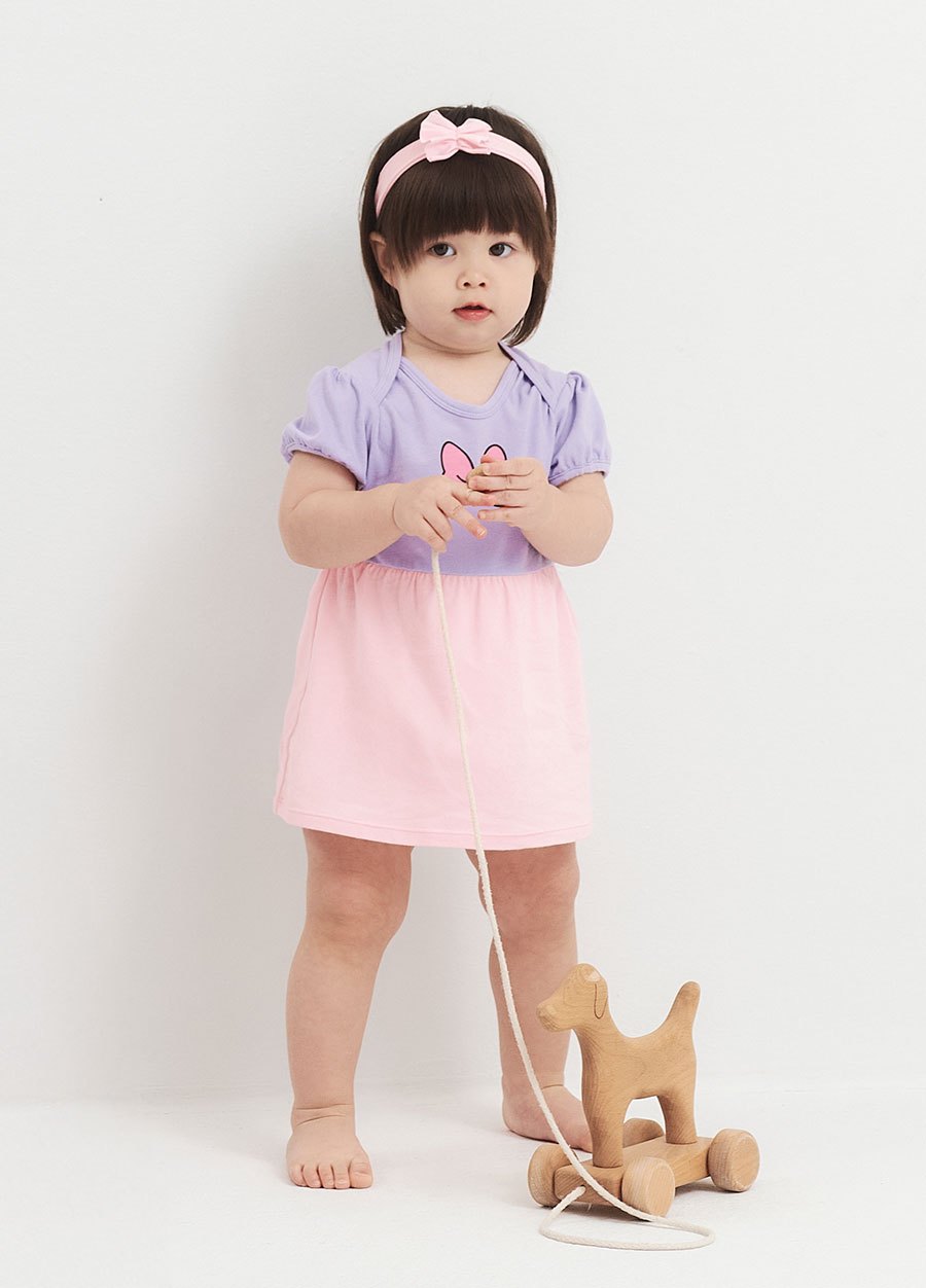 BABY迪士尼黛西造型包屁洋裝(附髮帶)