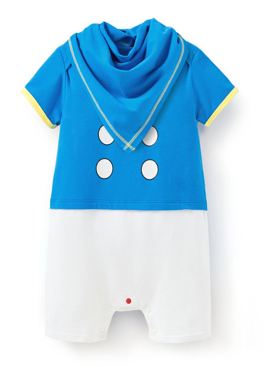 BABY迪士尼唐老鴨造型包屁衣(附領巾)