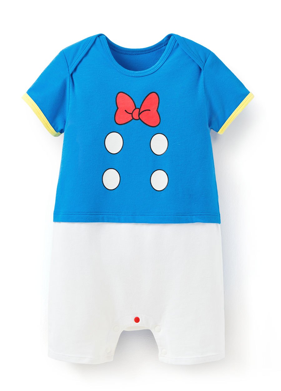 BABY迪士尼唐老鴨造型包屁衣(附領巾)