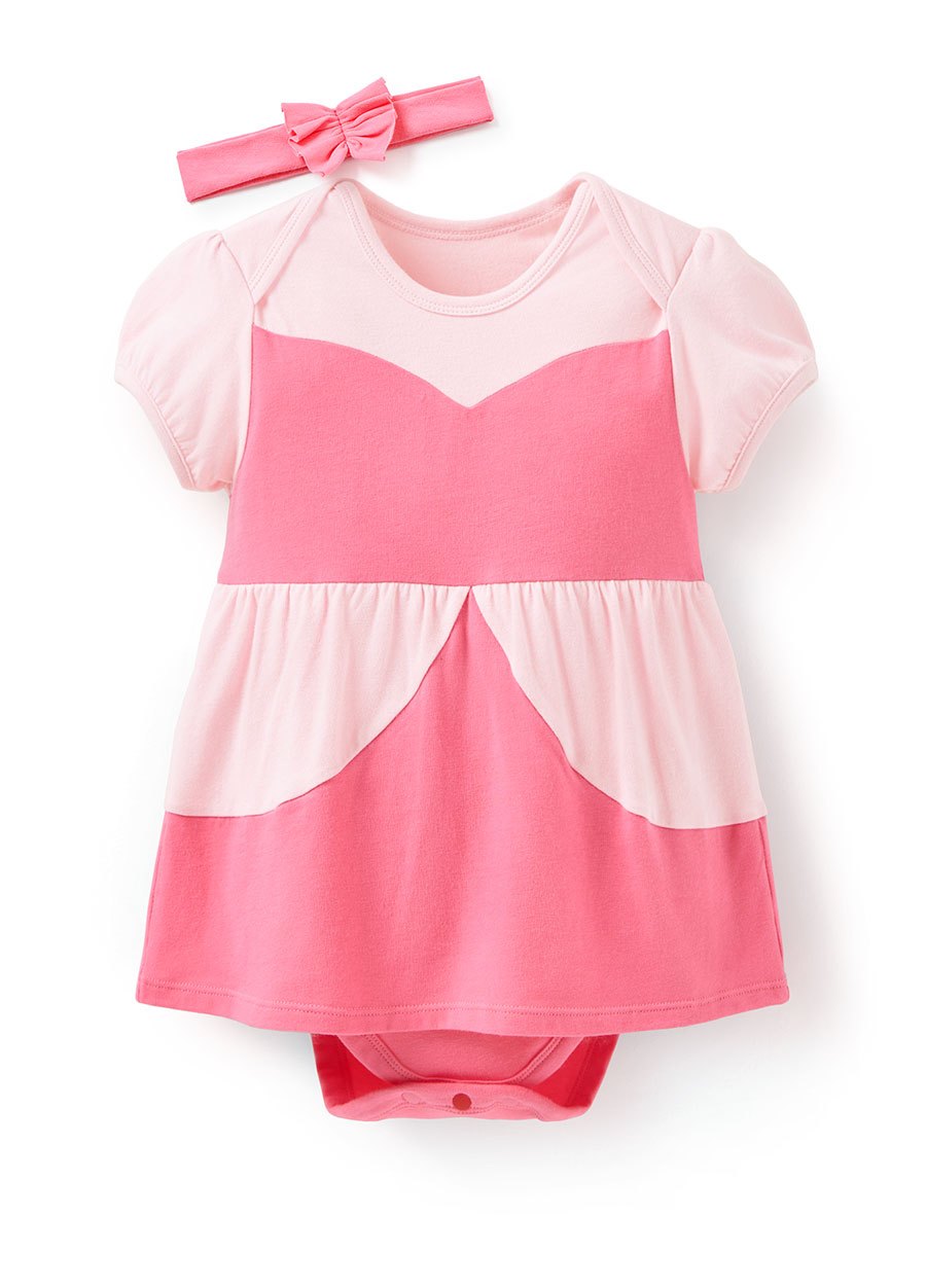 BABY迪士尼公主造型包屁洋裝(附髮帶)