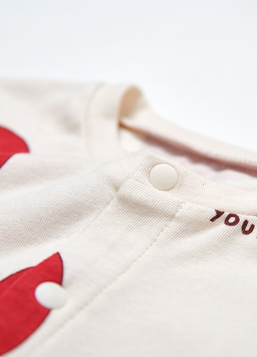 BABY長袖連身衣-蘋果