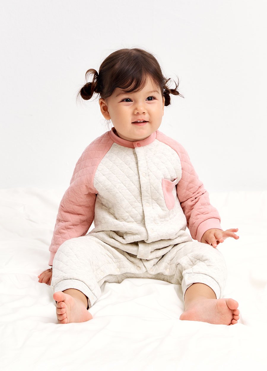 BABY鋪棉長袖連身衣