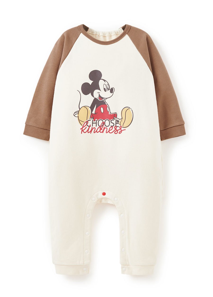 BABY迪士尼毛圈長袖連身衣-米奇