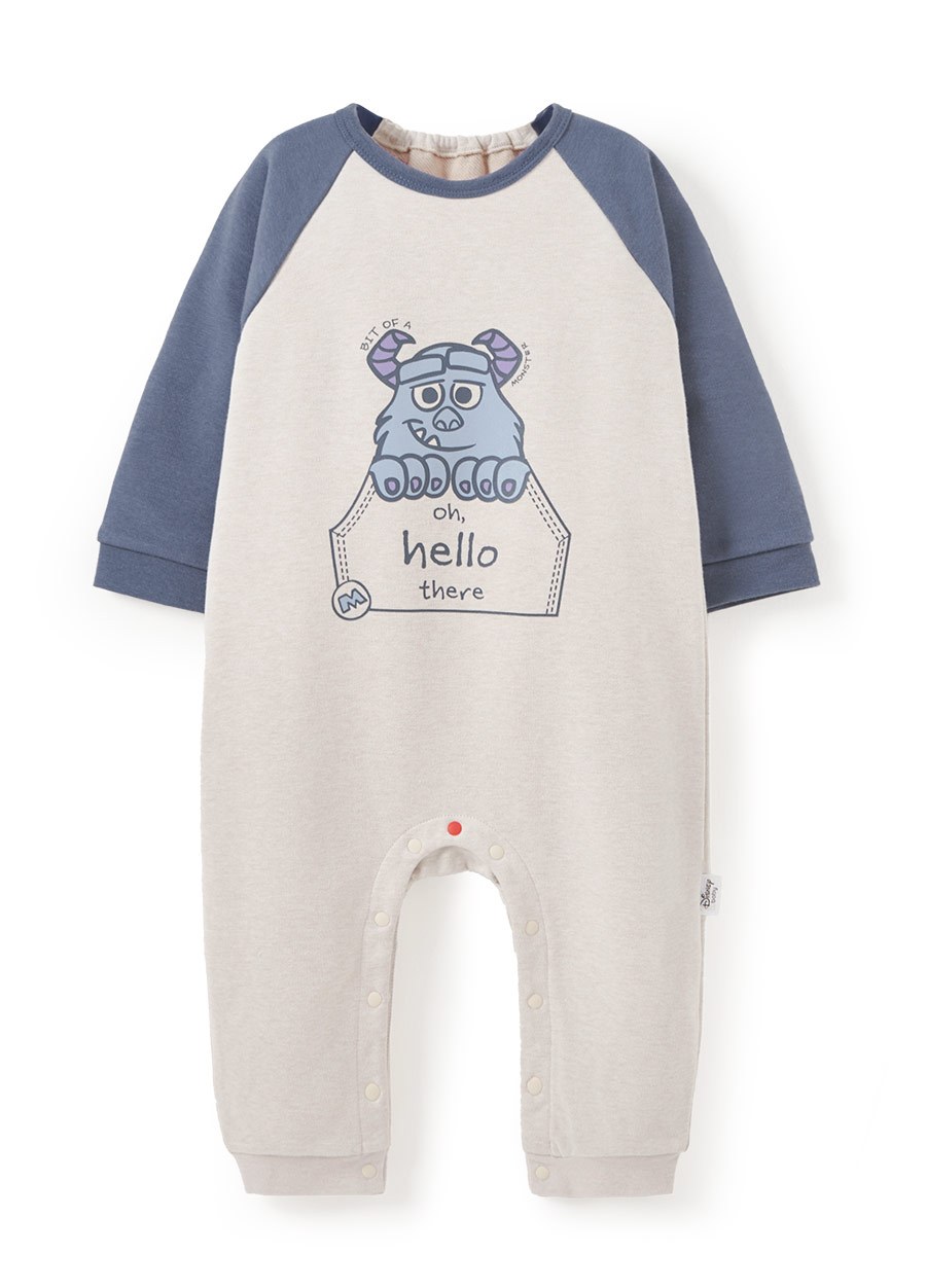 BABY迪士尼毛圈長袖連身衣-毛怪