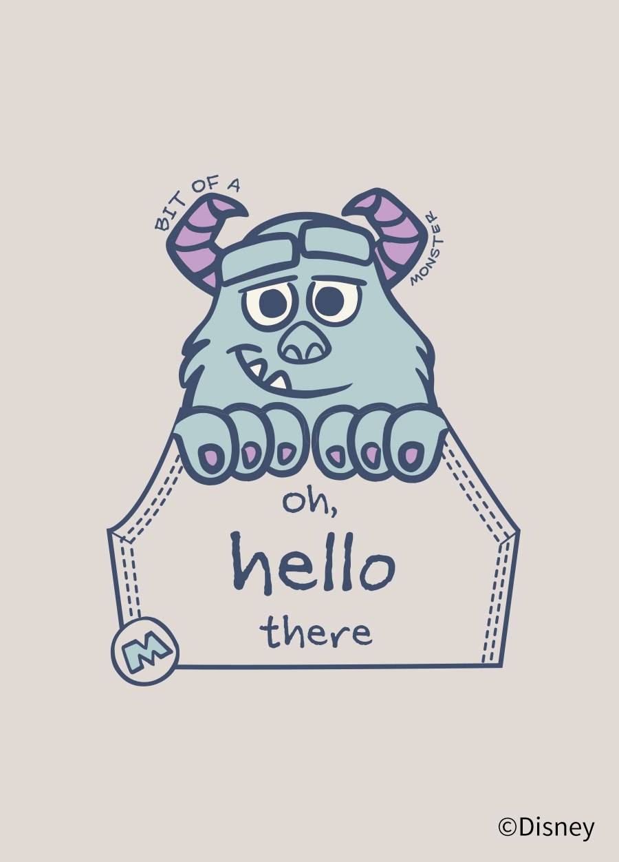 BABY迪士尼毛圈長袖連身衣-毛怪