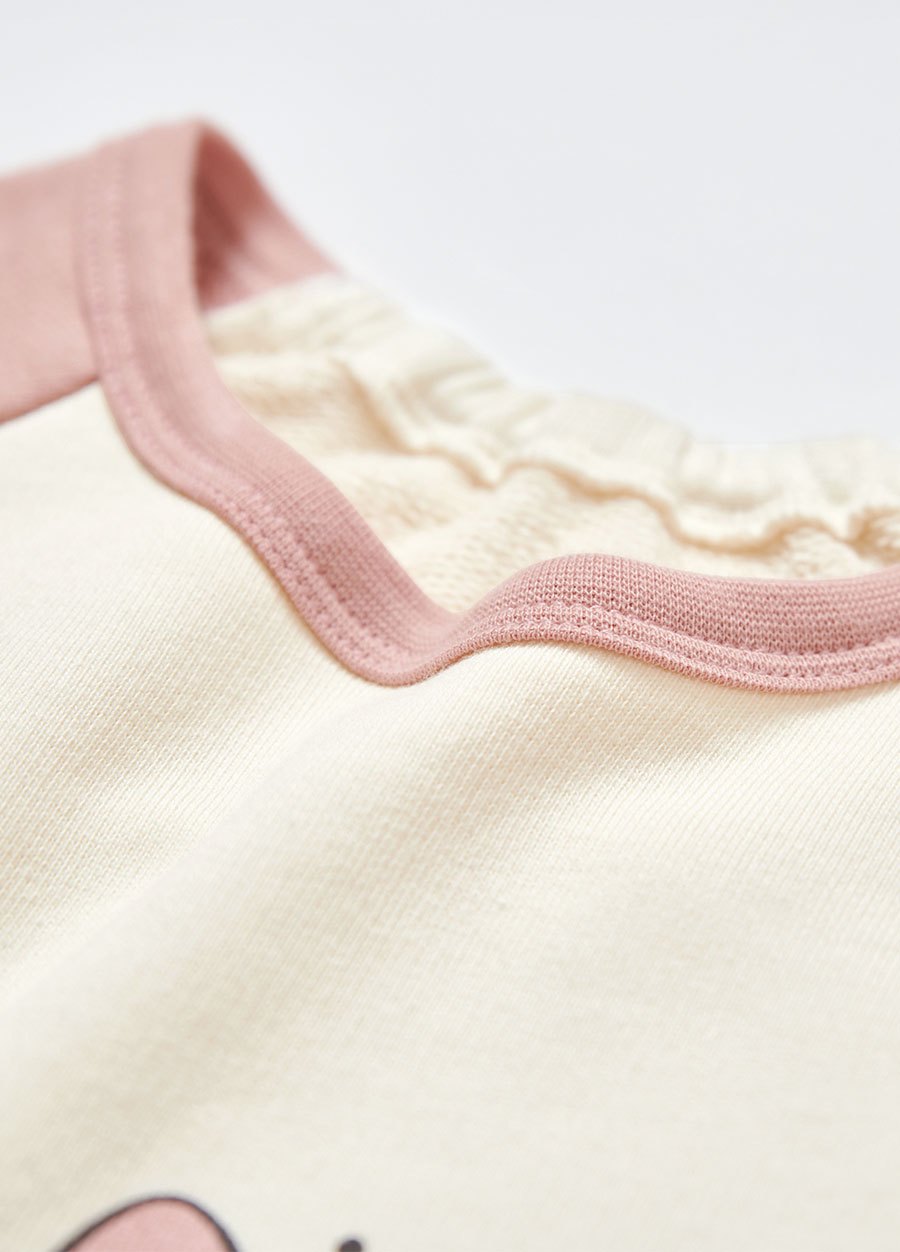 BABY迪士尼毛圈拉克蘭寬鬆包屁衣-米妮與貓