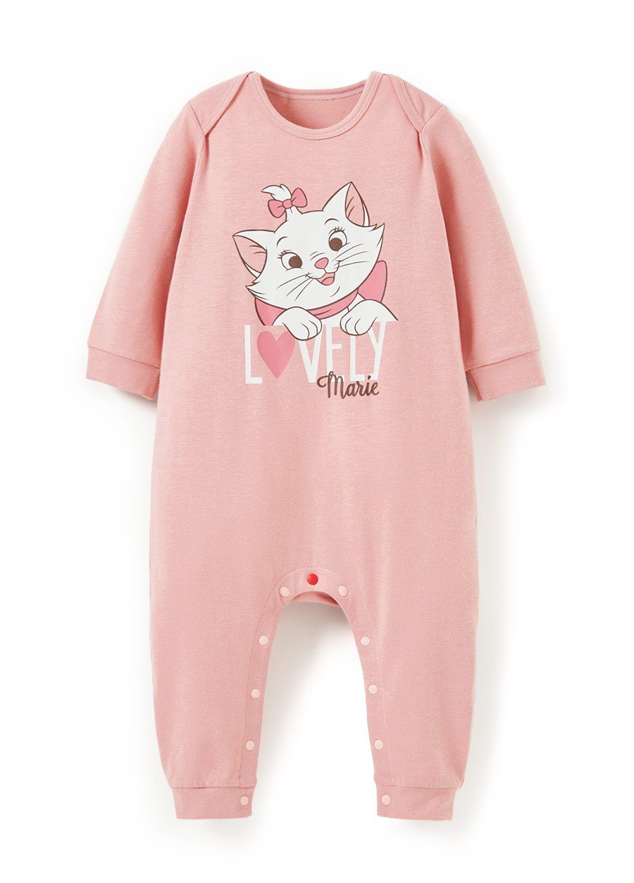 BABY迪士尼蓄熱保溫長袖連身衣-瑪麗貓