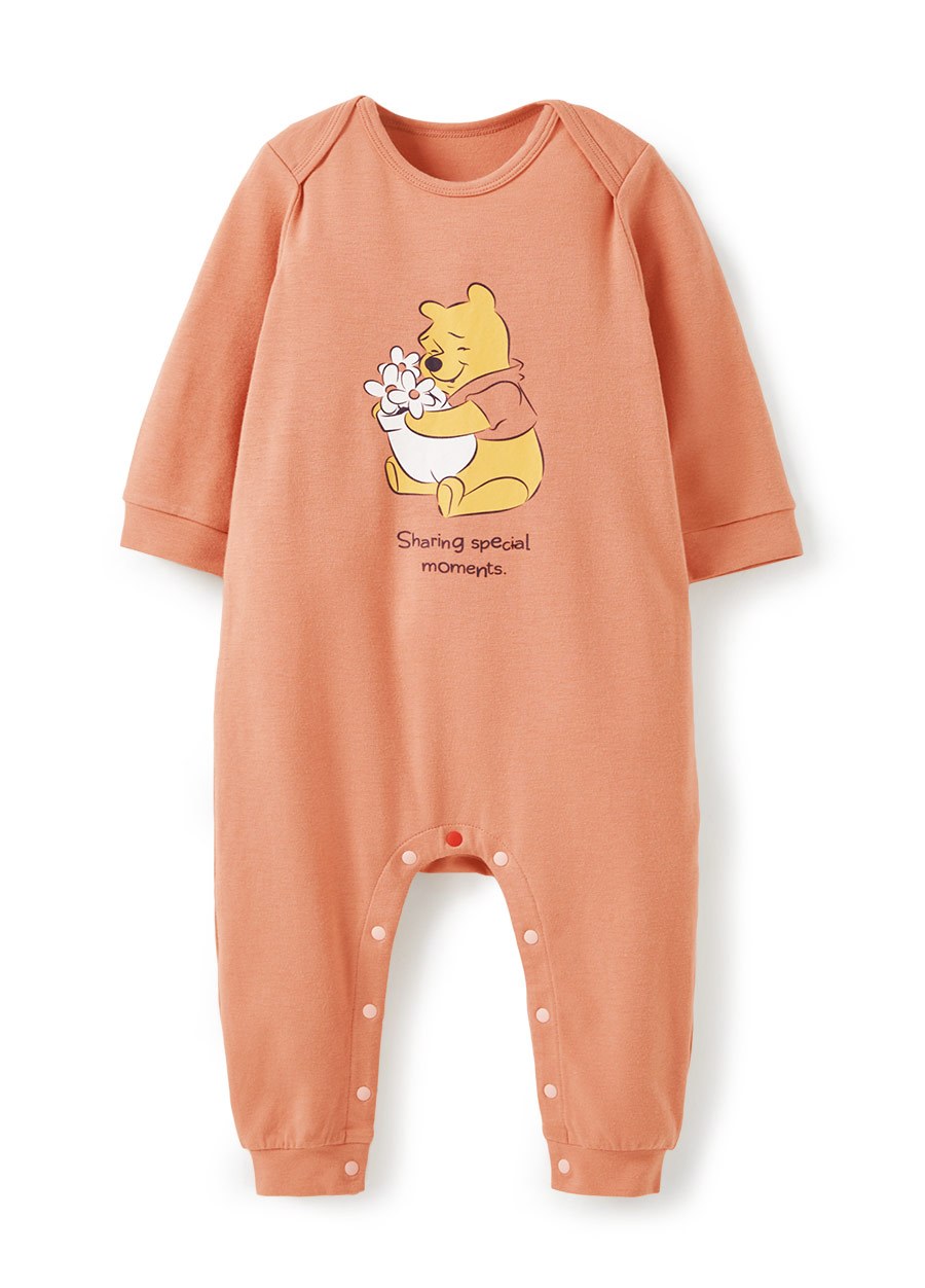BABY迪士尼蓄熱保溫長袖連身衣-小熊維尼