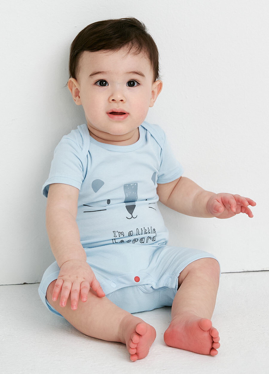 BABY Q彈連身包屁衣-Q豹