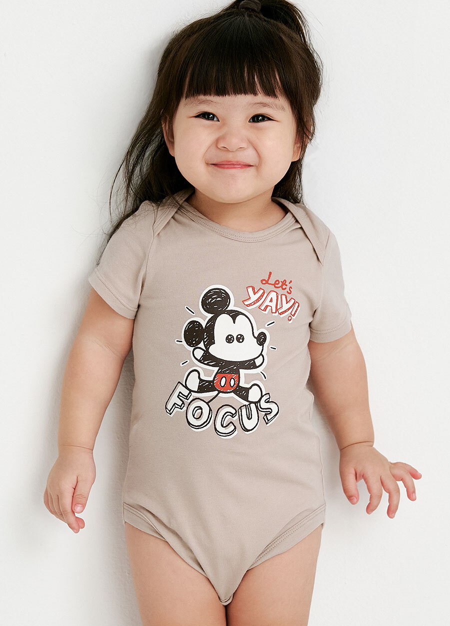 BABY迪士尼Q彈棉質包屁衣-米奇