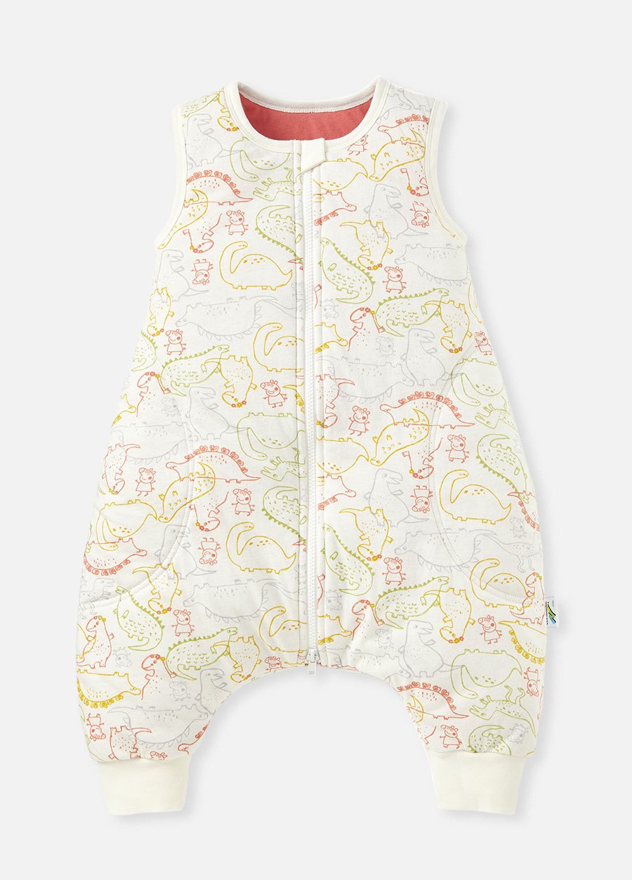 抗菌防踢被(秋冬款0-24M)拉鍊款-恐龍佩佩豬