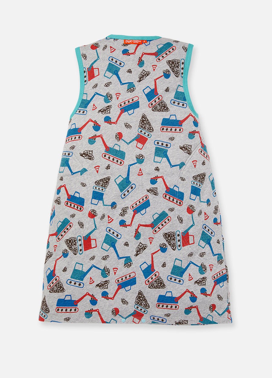 抗菌防踢被(薄款3Y)拉鍊款-挖土機